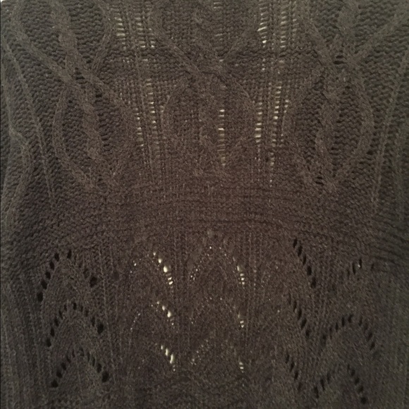 Pink rose dark gray knitted sweater - Picture 4 of 4